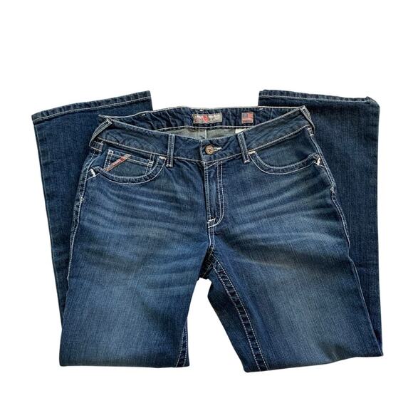 Ariat FR Mid Rise Bootcut Entwined Jeans, size 32 - Picture 3 of 12